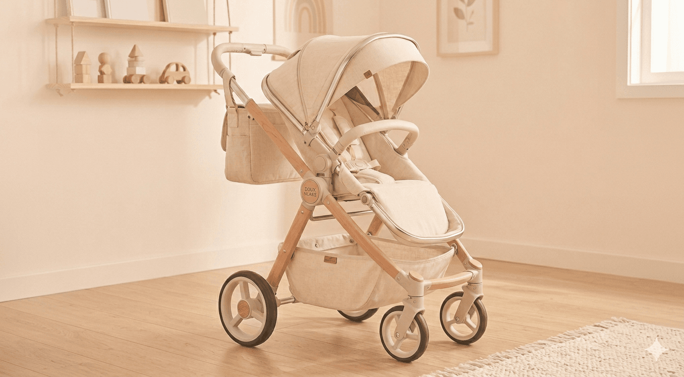 Compact stroller for baby and toddler